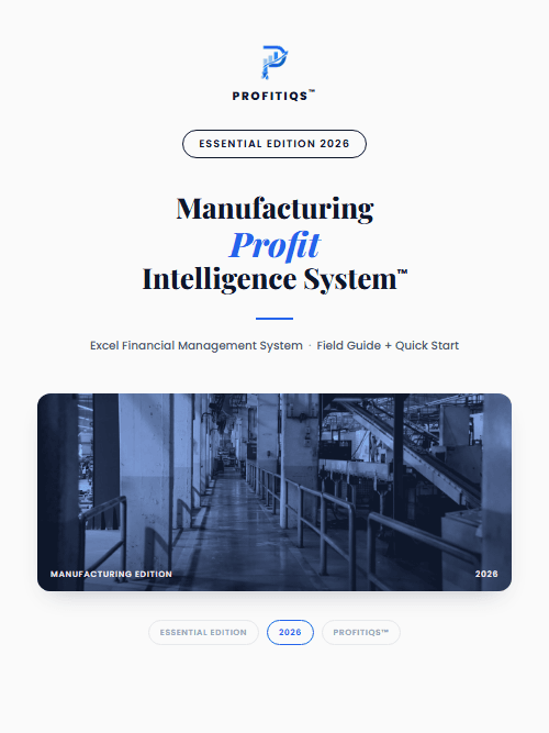 Manufacturing Profit Intelligence System — Essential cover